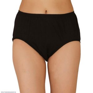 Black Plain Jersey Panties Lightweight Comfortable All Season