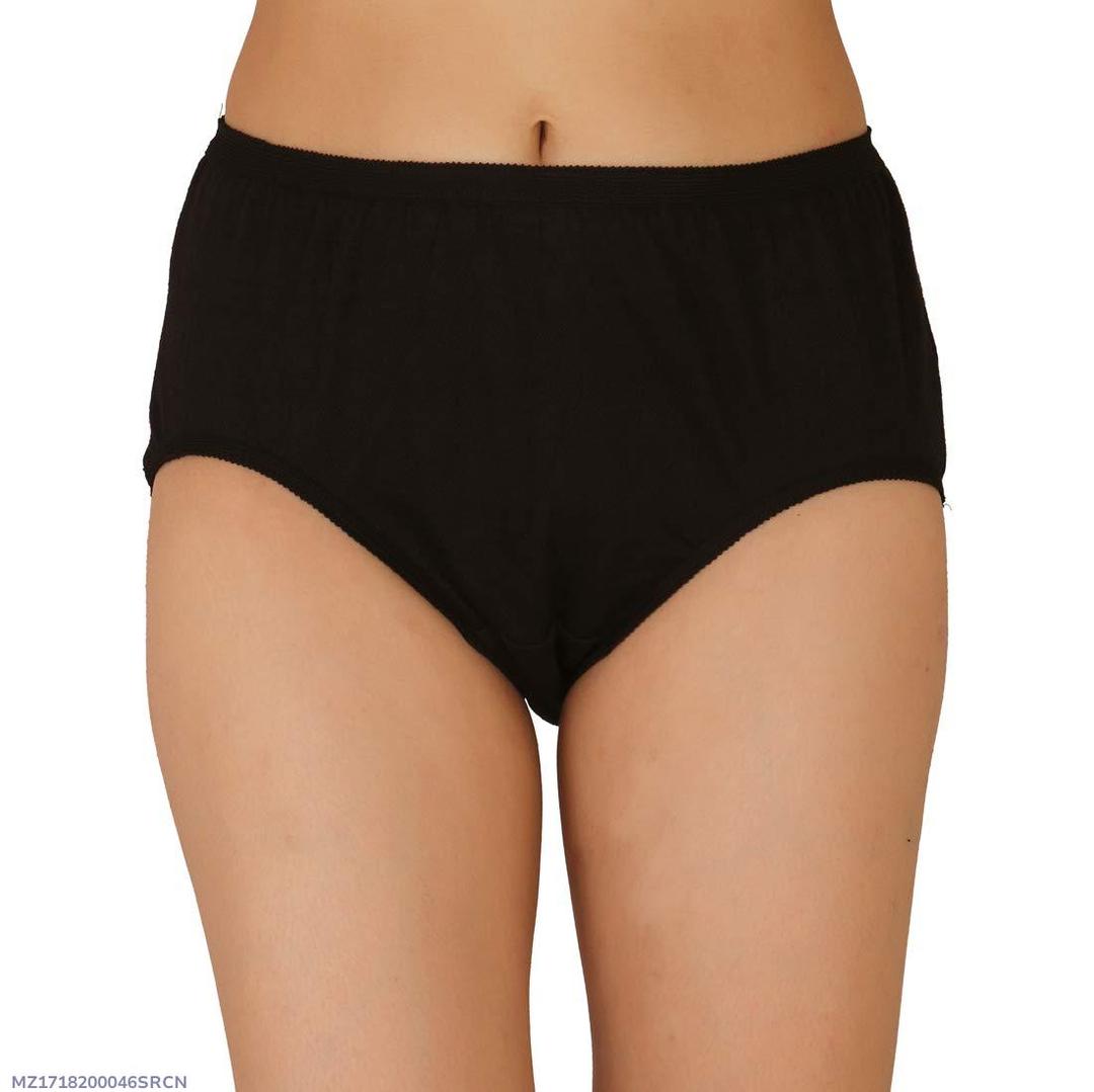 Black Plain Jersey Panties Lightweight Comfortable All Season