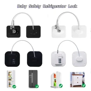 Fridge Safety Lock with Keys | Refrigerator Door Security Lock | Child Safety & Food Protection Lock