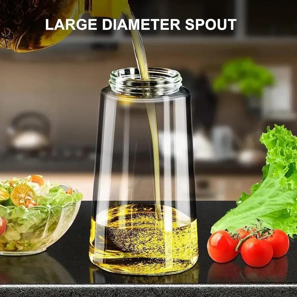 2-in-1 Oil Spray Bottle & Dispenser for Kitchen – Leakproof Glass Olive Oil Sprayer with Pouring Spout, Cooking Oil Mister - Image 5