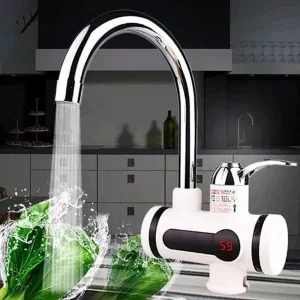 Instant Electric Hot Water Faucet with Digital Temperature Display – Fast Heating Kitchen Tap