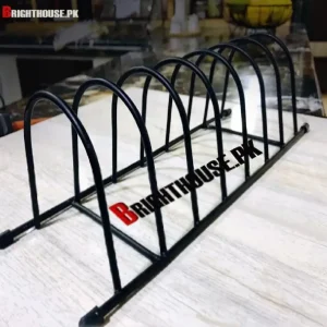 Black Iron Plate Rack – Durable Kitchen Plate Holder & Dish Drying Organizer (7 Plates Capacity)