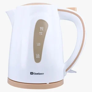 1.7L Electric Kettle with Auto Shut-Off – Fast Boiling Water Heater, One-Touch Operation (White & Beige)