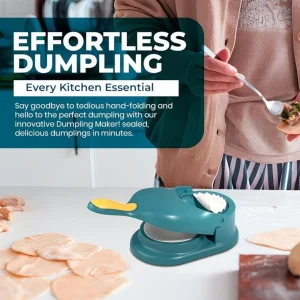 2-in-1 Manual Dumpling Maker & Dough Press – Easy Dumpling, Gujiya & Samosa Maker
