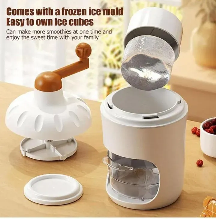 Manual Ice Crusher Machine – Hand Operated Ice Shaver for Home & Outdoor Use