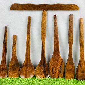 7-Piece Multicolor Wooden Spoon Set Eco-Friendly Kitchen Cooking Utensils