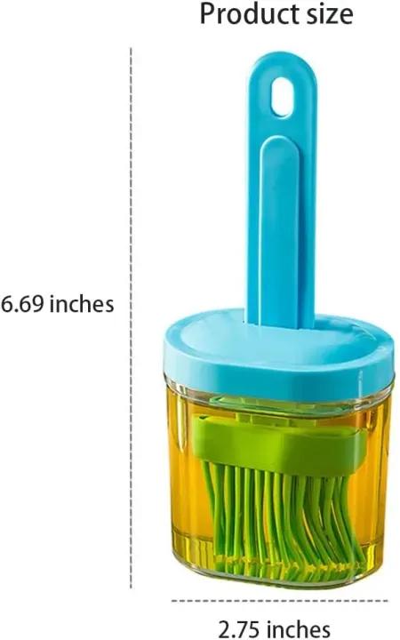 2-in-1 Oil Brush Bottle Dispenser for Cooking & BBQ – Silicone Basting Brush with Oil Container - Image 7