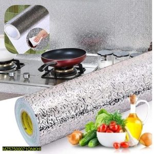 Premium Silver Aluminum Foil Kitchen Wall Sticker Roll | Heat Resistant Self-Adhesive Oil Proof Stove & Cabinet Protector