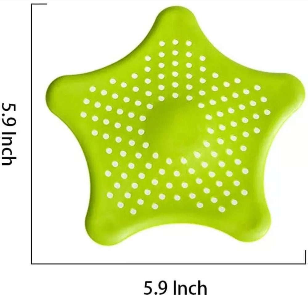 Star Shaped Silicone Kitchen Sink Drain Strainer Set of 3 – Anti-Clog Hair & Food Catcher - Image 3