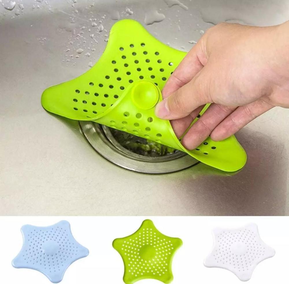 Star Shaped Silicone Kitchen Sink Drain Strainer Set of 3 – Anti-Clog Hair & Food Catcher - Image 4