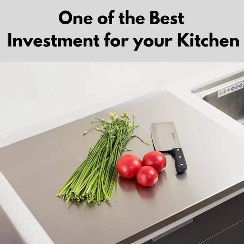 Stainless Steel Cutting Board 30x38cm Heavy Duty Kitchen Chopping and Kneading Board - Image 2