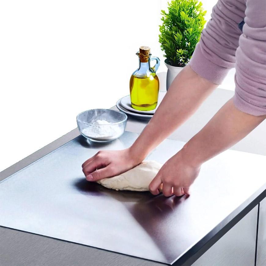 Stainless Steel Cutting Board 30x38cm Heavy Duty Kitchen Chopping and Kneading Board - Image 4