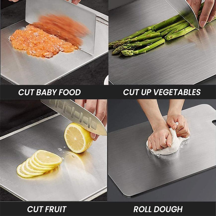 Stainless Steel Cutting Board 30x38cm Heavy Duty Kitchen Chopping and Kneading Board - Image 5