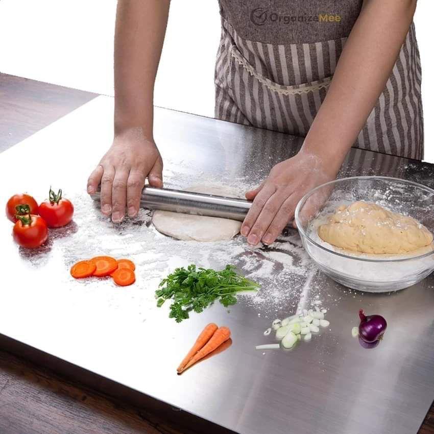 Stainless Steel Cutting Board 30x38cm Heavy Duty Kitchen Chopping and Kneading Board - Image 6