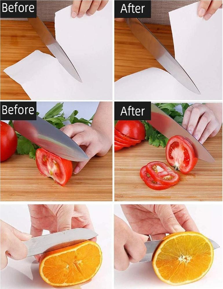 3-in-1 Stainless Steel Knife Sharpener – Professional Multi-Stage Kitchen Blade Sharpening Tool | Black & Red - Image 5