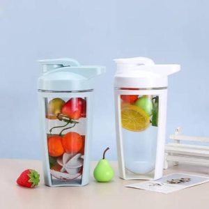 Premium Gym Shaker Bottle Leak-Proof Transparent Water Bottle for Protein Shakes & Fitness