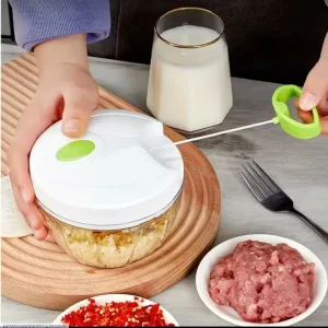 Manual Food Chopper & Vegetable Cutter | ABS Plastic Hand-Pull Food Processor | Multi-Purpose Kitchen Chopper