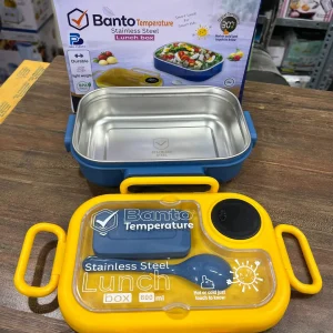 Smart Stainless Steel Bento Lunch Box with LED Temperature Display | Leak-Proof Insulated Food Container | Multicolor