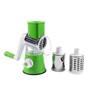 Manual Rotary Vegetable Cutter & Drum Grater | Multi-Blade Kitchen Slicer & Shredder | Easy Vegetable Chopper