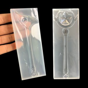 Star & Crescent Silicone Mold for DIY Magic Wands – Premium UV Resin Craft Mold for Home Decor & Cosplay Accessories