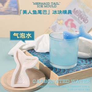 Mermaid Tail Ice Mold for Carbonated Water, Chocolate & Desserts | Food-Grade Silicone Mold