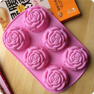 Pink Rose Silicone Cake Mould for Baking | Premium Non-Stick Rose Shape Mold for Cakes, Jelly, Soap & Moon Cakes