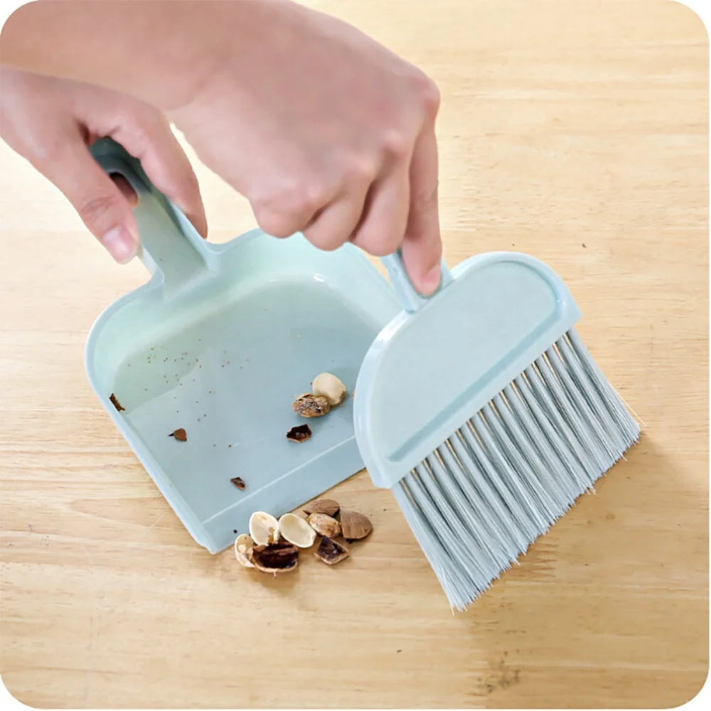 1 Pc Imported Mini Broom & Dustpan Set - Perfect for Desktop Cleaning and Quick Cleanups (Random Color) - Image 3