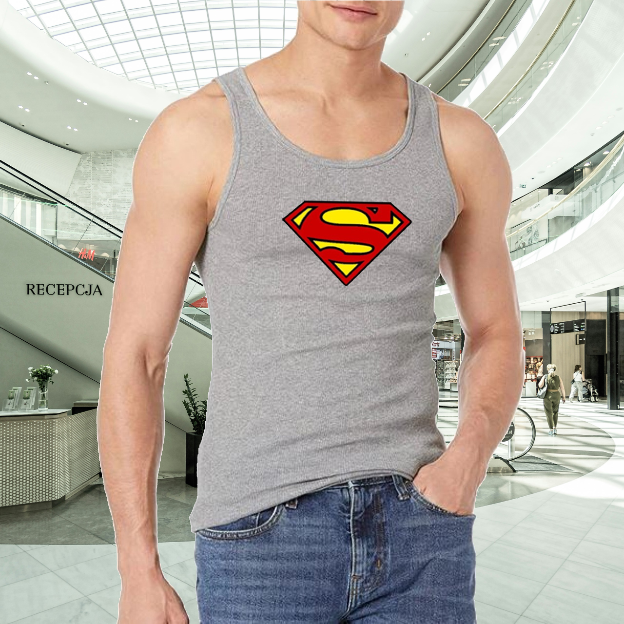 Superman Jersey Gym Sando Tanks Top For Men - Image 3