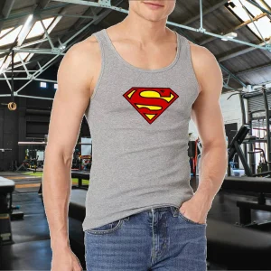 Superman Jersey Gym Sando Tanks Top For Men