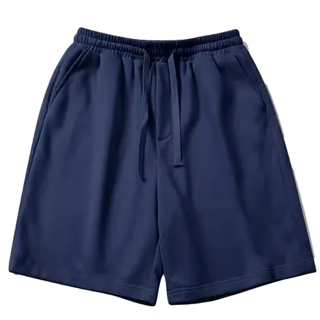 Mens Navy Blue Jersey Shorts Comfortable Casual Wear