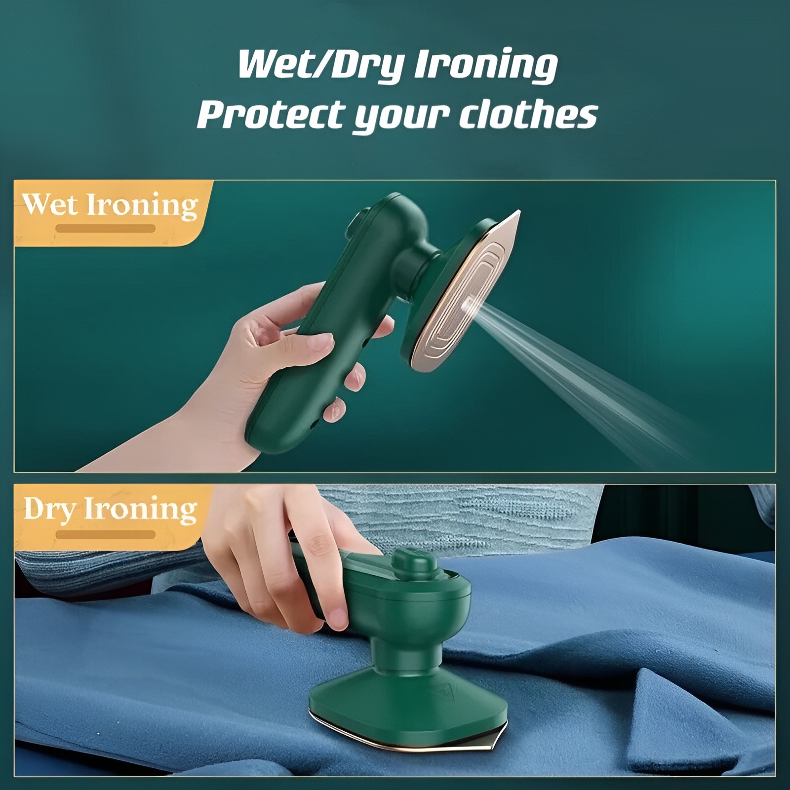 Portable Travel Iron, Micro Mini Iron Steam Iron Handheld Ironing Machine - Image 3