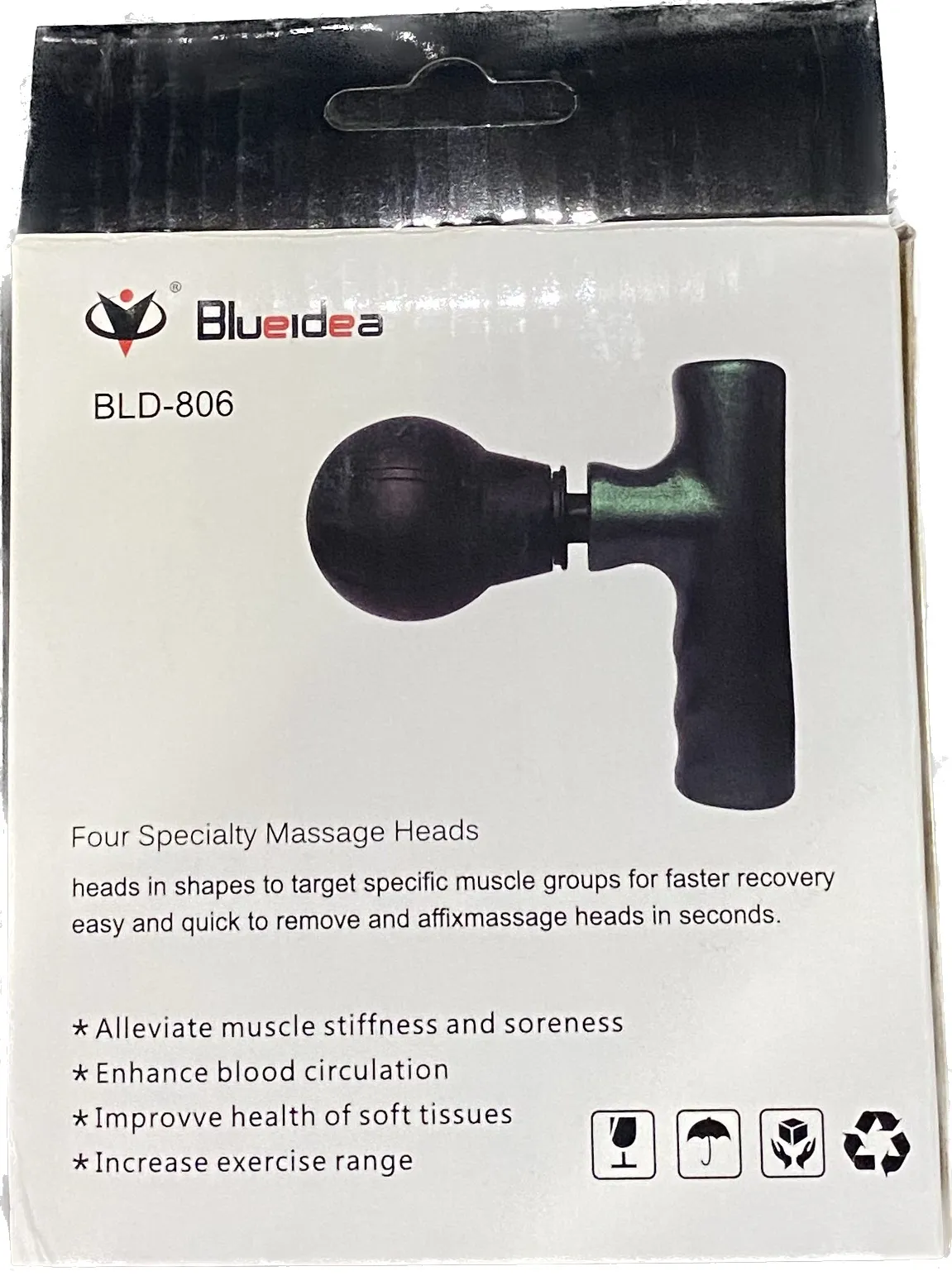 Black Mini Facial Gun  Portable Deep Muscle & Face Massager for Gym and Home Use - Image 3