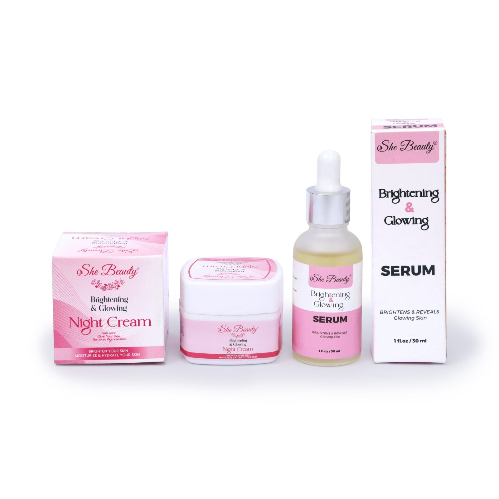 She Beauty Dual Deal Whitening Serum With Night Cream - Image 2