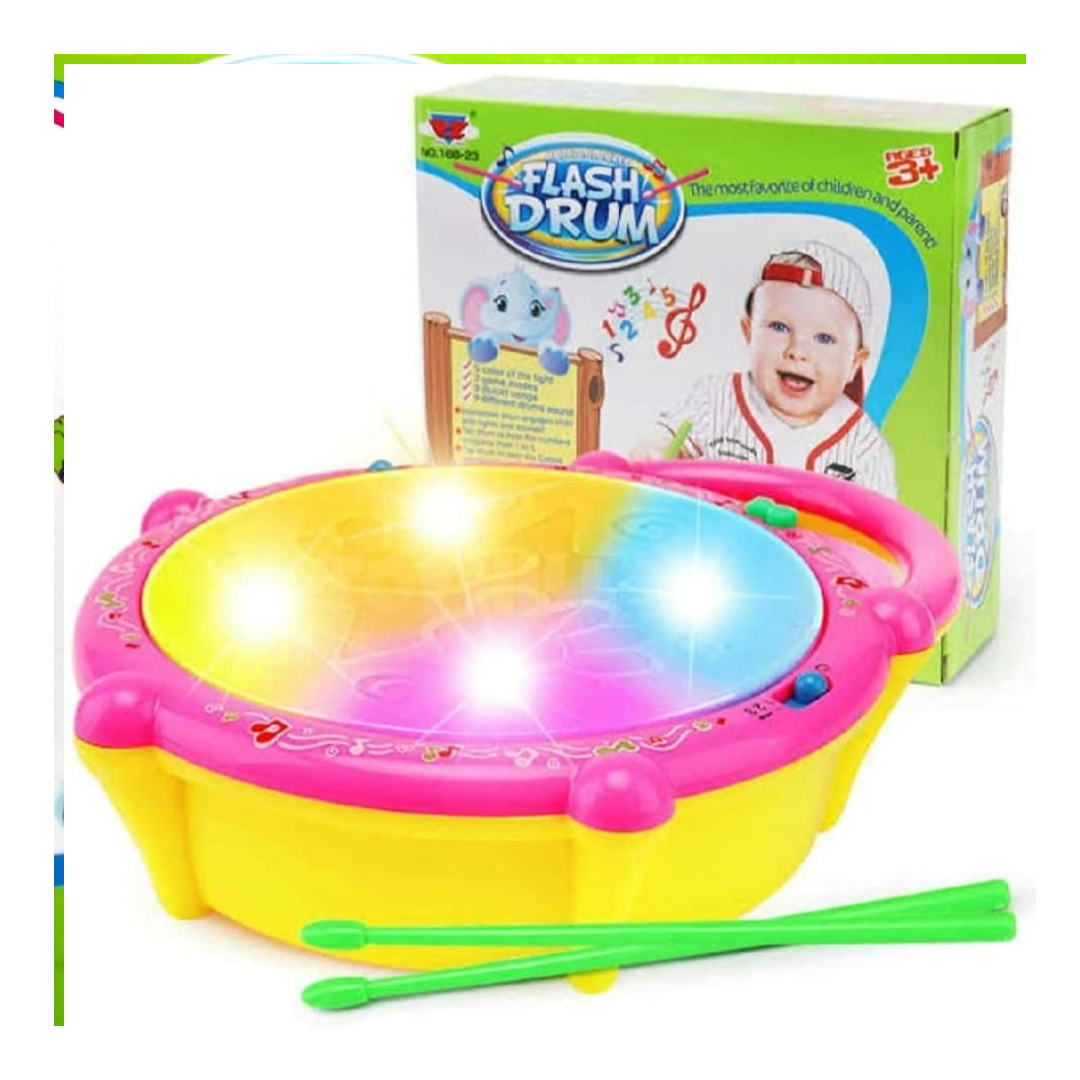 3D Flash Drum for Kids Musical Toy with Lights, Sounds & 3 Game Modes - Image 3