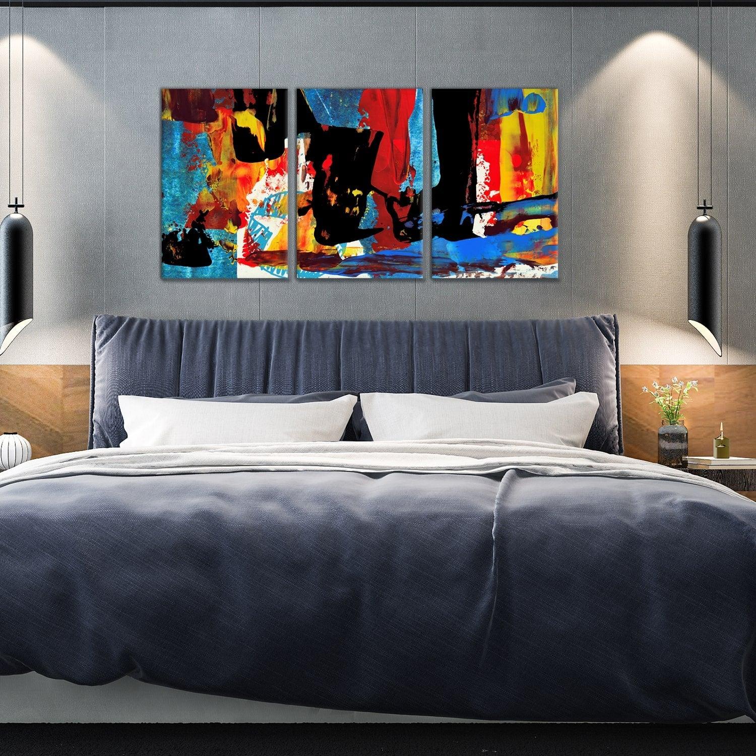 3D Wall Art Panels Frame Canvas painting Modern Wall Art SET OF 3 - Image 3