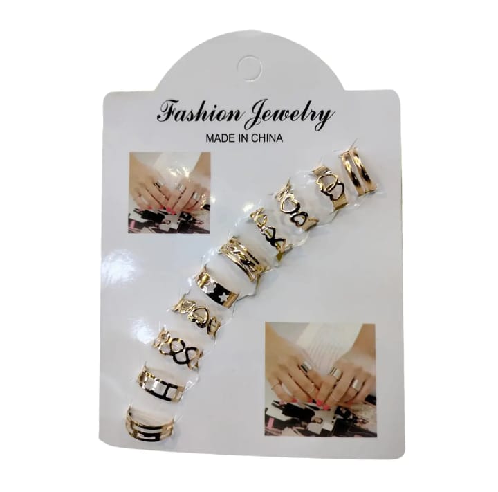 Elegant Pack Of 10 Rings - Image 2