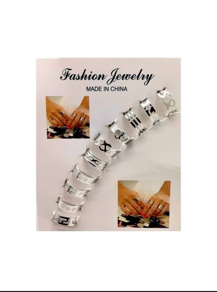 Elegant Pack Of 10 Rings - Image 3