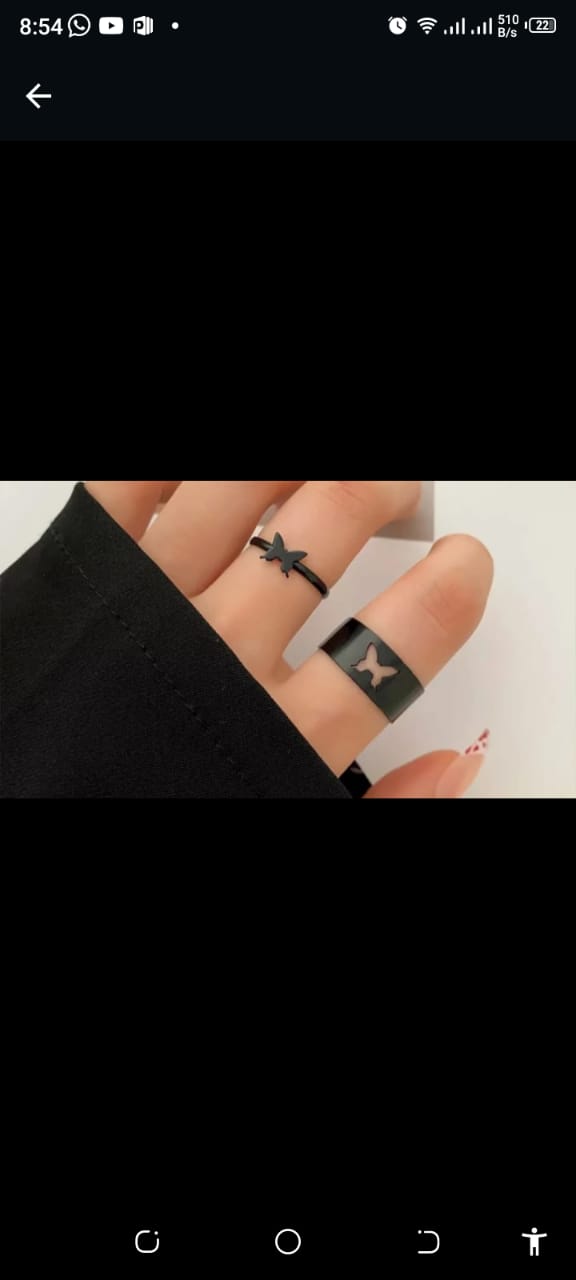 2pc Butterfly Couple Ring - Image 4