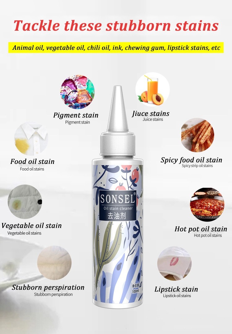 Stain Removal 100ml Sonsel Stain Remover Clothes Strong - Image 3