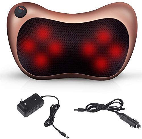 Car Head Massage Pillow Relax Vibrator Electric Shoulder Back Heating Kneading Infrared therapy shiatsu Neck Massager - Image 4
