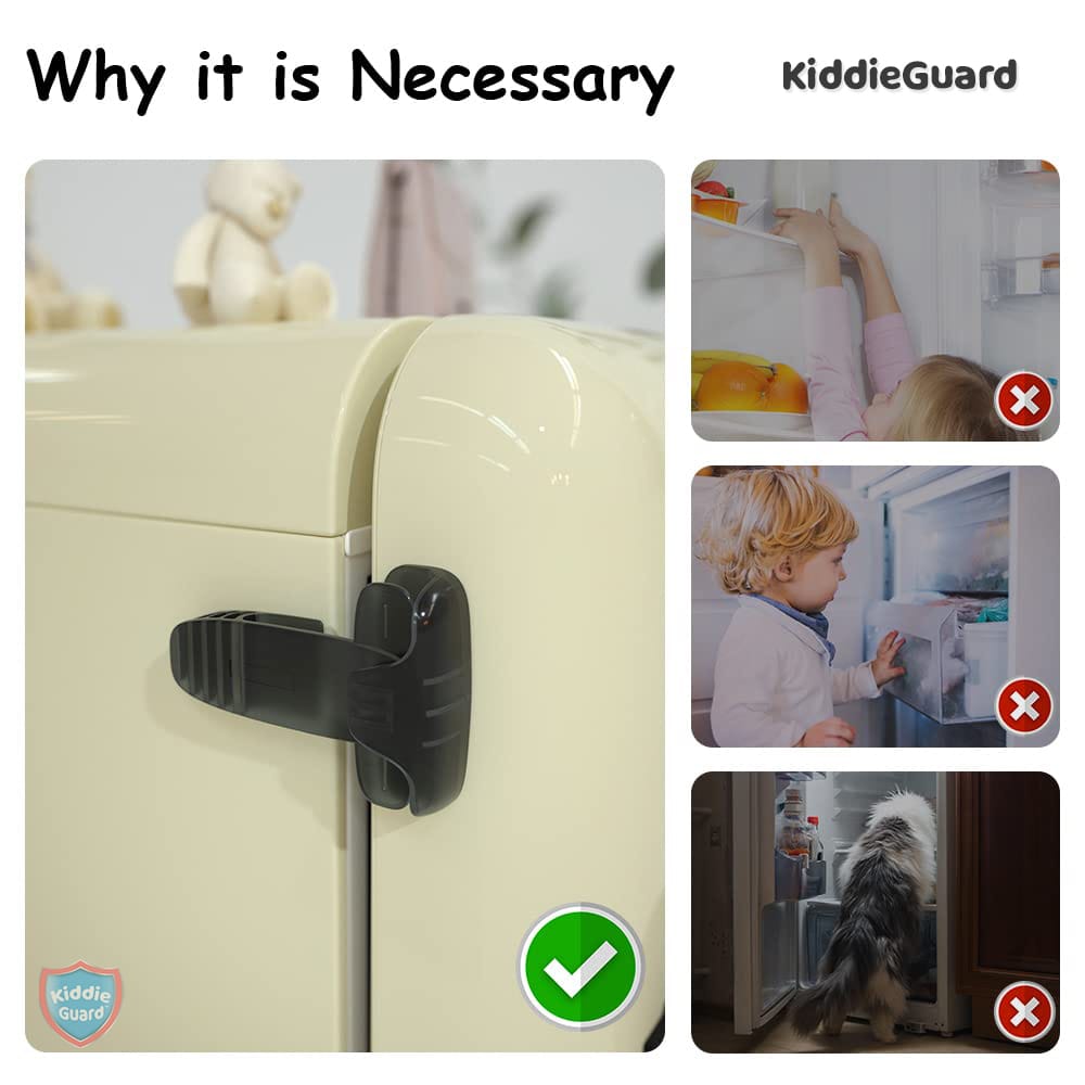 Black transparent refrigerator lock | Child Safety Fridge Lock - Image 4