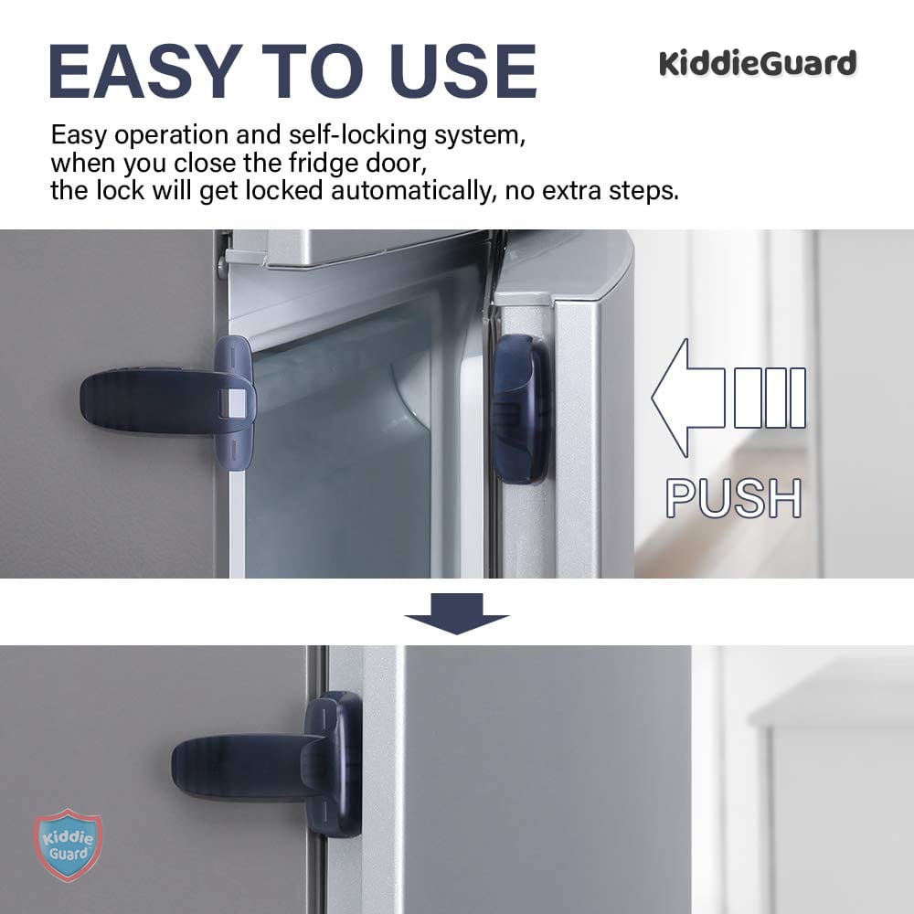 Black transparent refrigerator lock | Child Safety Fridge Lock - Image 2