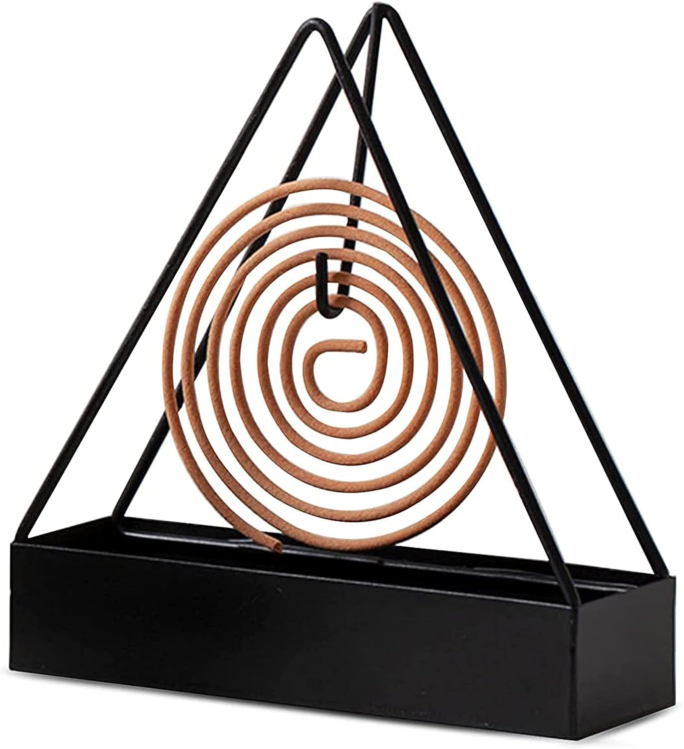 Simple Triangle-shaped Iron Mosquito Coil Holder Creative Hanging Or Standing Incense Burner - Image 4