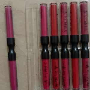 6 Pcs Set Matte and shiny dual lip gloss
