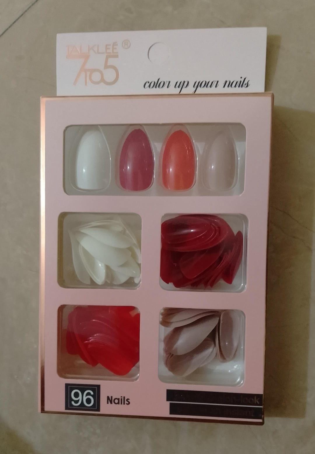 96 PCs nails set without glue or sticker - Image 2
