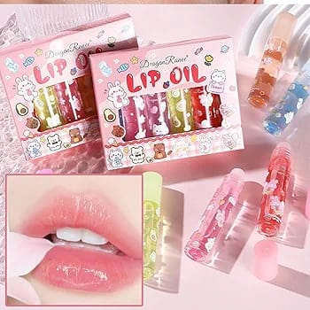 pack of 6 Lip Oil for winters Glossy lips - Image 2