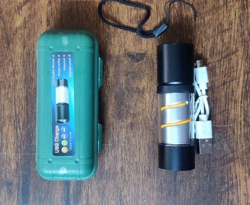 Stainless Steel LED Mini Usb Torch, Mini Pocket Flashlight - White - Image 3