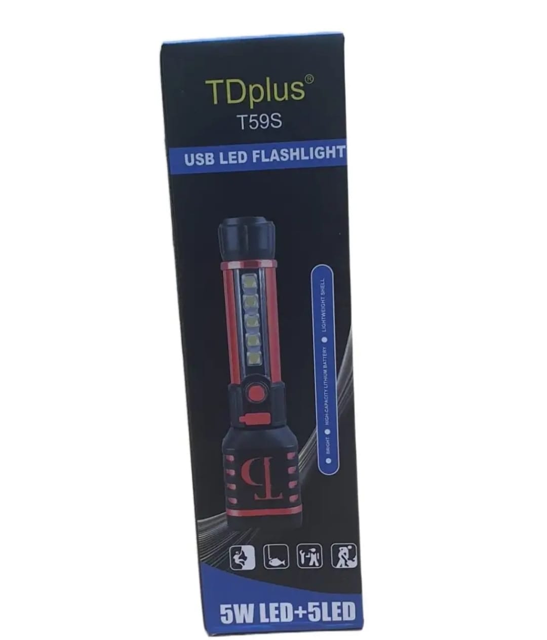 T59S Tdplus Super Bright Rechargeable Flashlight - Image 2