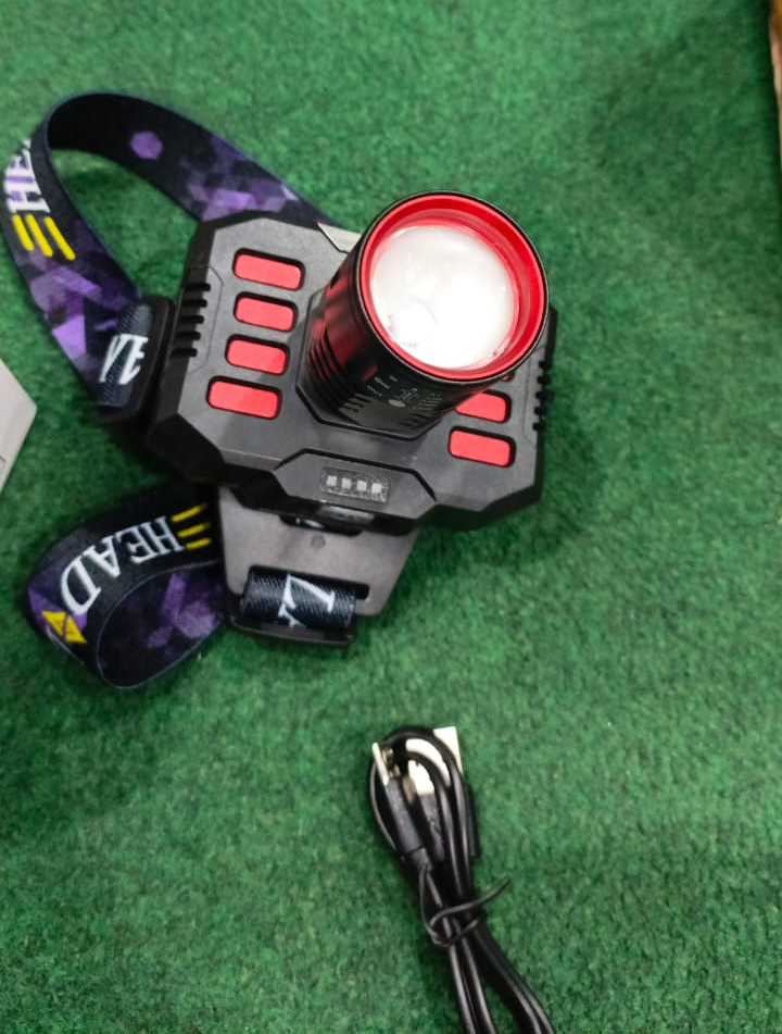 Headlamp Rechargeable Powerful Head Lamp with Built-in Battery Outdoor Camping Headlight Head Flashlight Head Light - Image 4