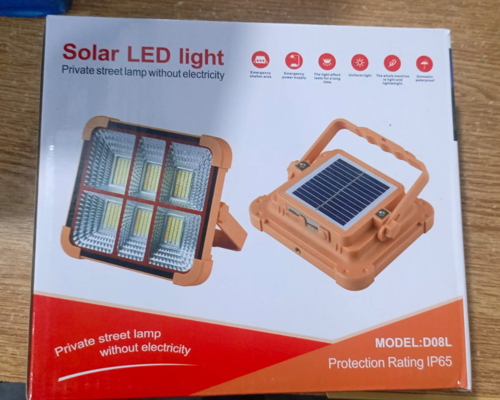 Outdoor LED Flood Light with Solar Panels (model D08L) - Image 5